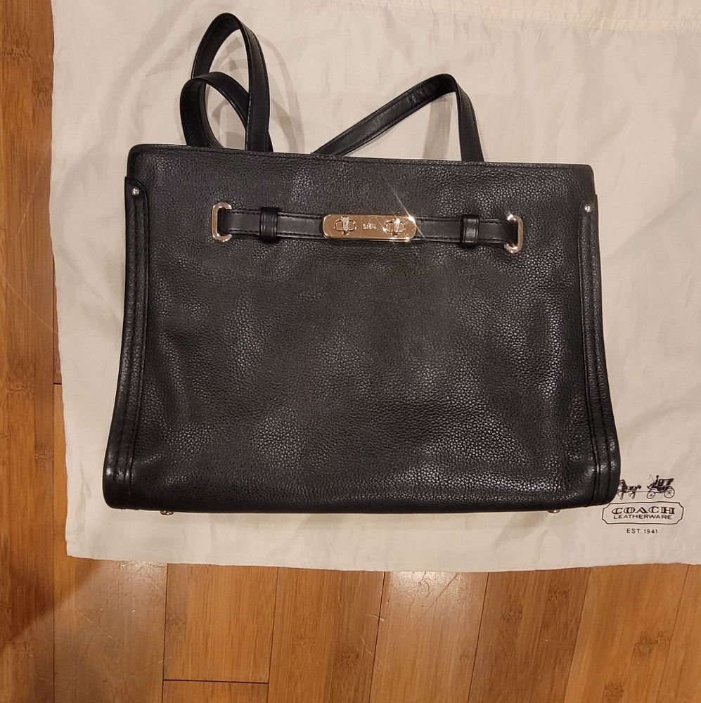 Coach Black Leather Satchel